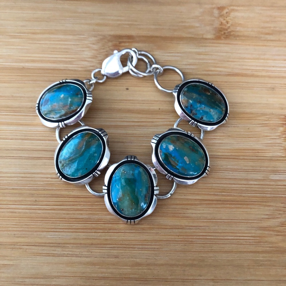 $565  Leonard Bruce Hodges Rare Navajo Estate Bracelet   Marked L.B.H. STERLING - Picture 7 of 10